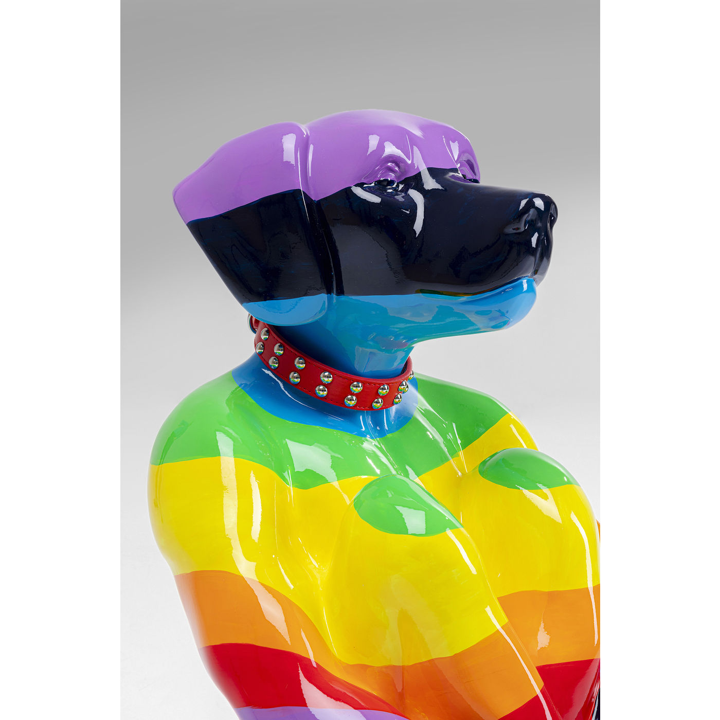 Deco Figurine Sitting Dog Rainbow 80