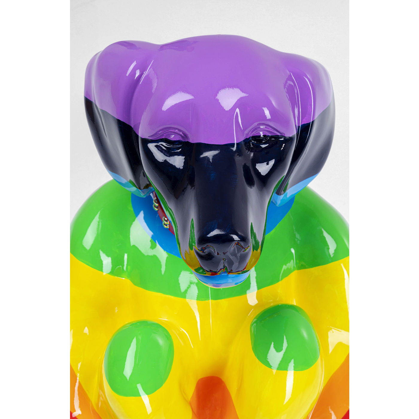 Deco Figurine Sitting Dog Rainbow 80