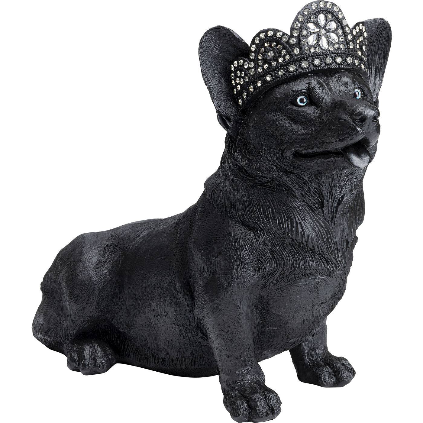 Deco Figurine Royal Sitting Corgi Black - JULIA VENCE STORE