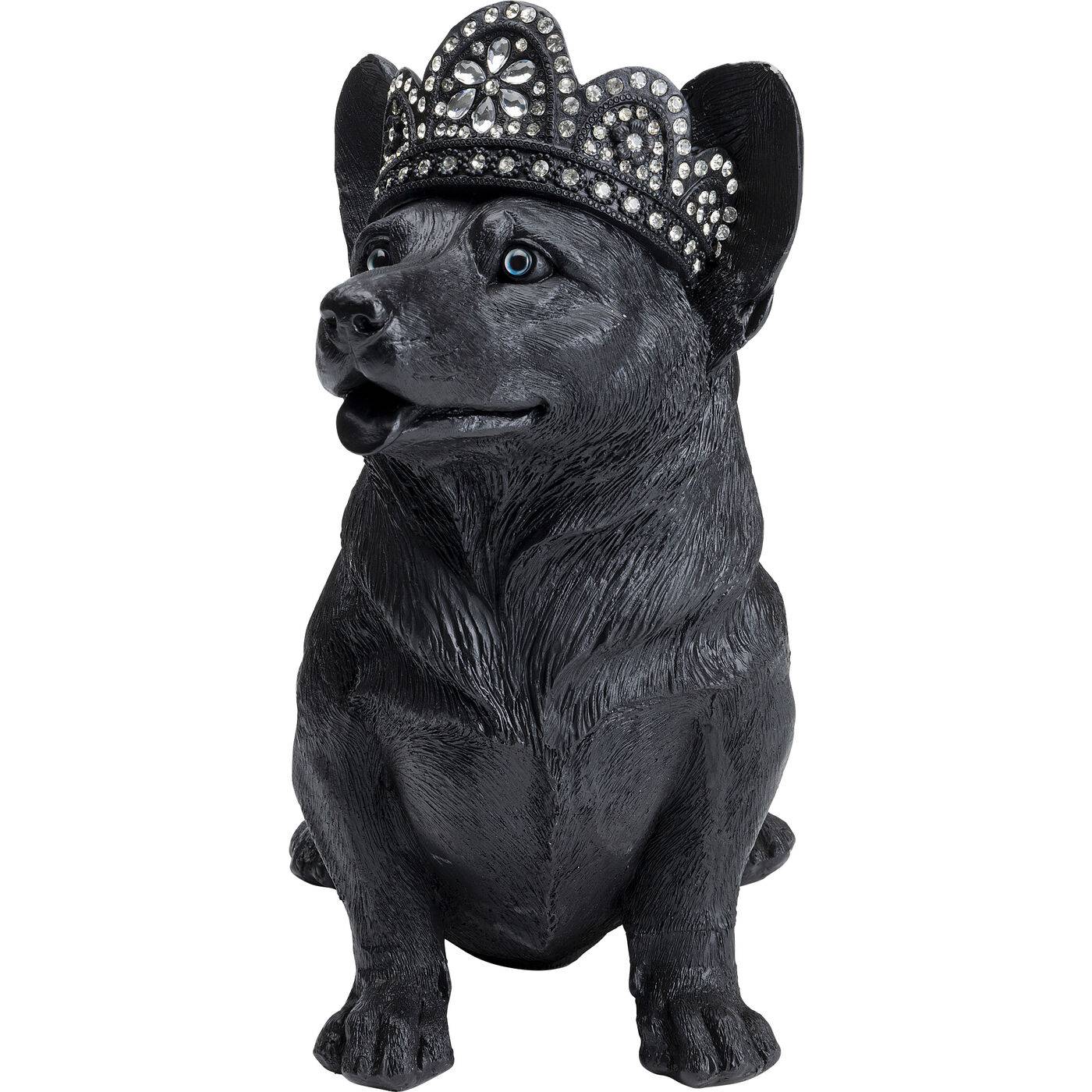 Deco Figurine Royal Sitting Corgi Black - JULIA VENCE STORE