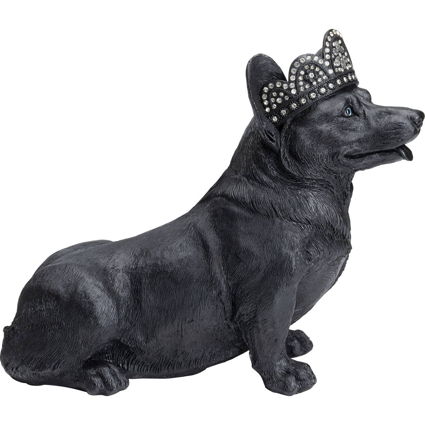 Deco Figurine Royal Sitting Corgi Black - JULIA VENCE STORE