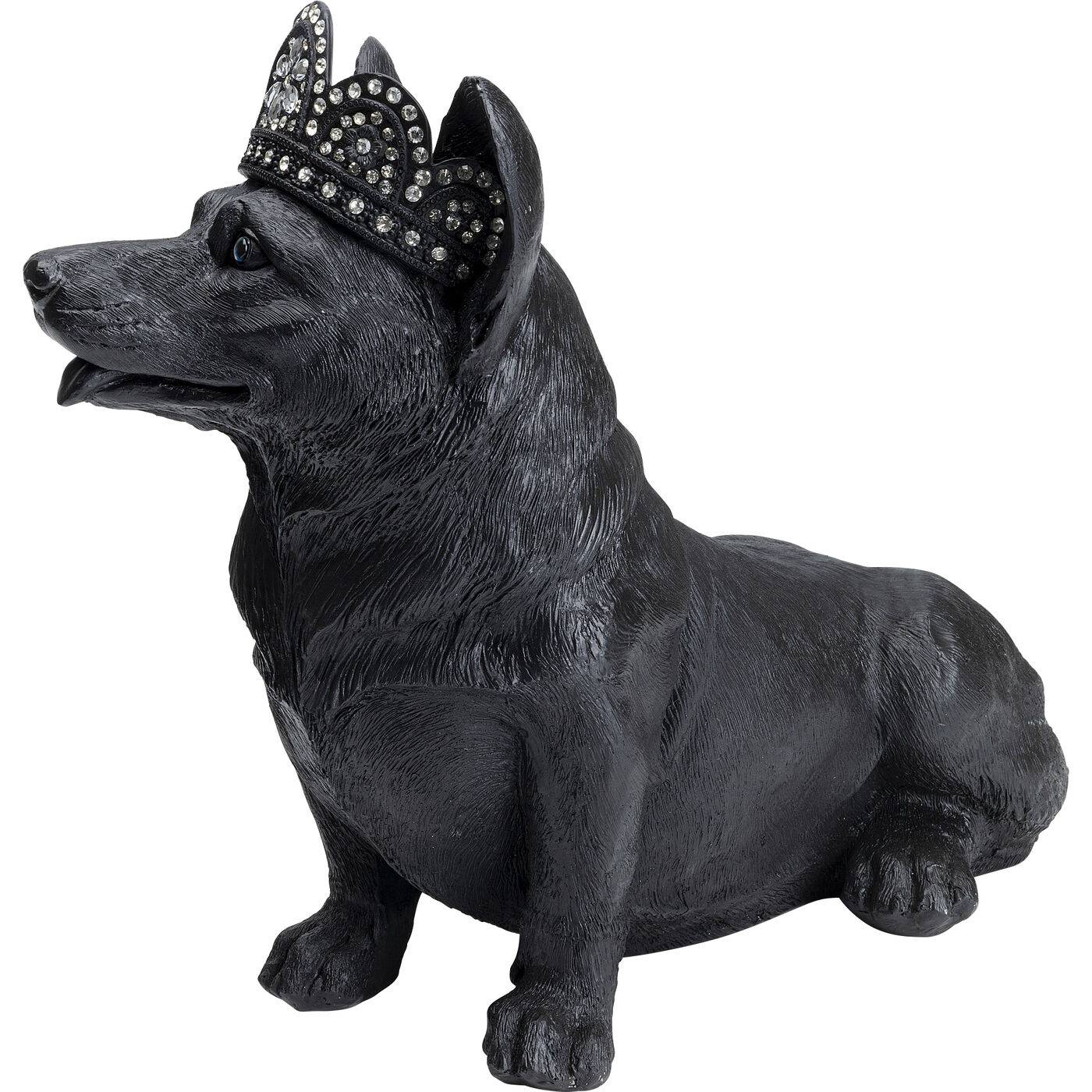 Deco Figurine Royal Sitting Corgi Black - JULIA VENCE STORE