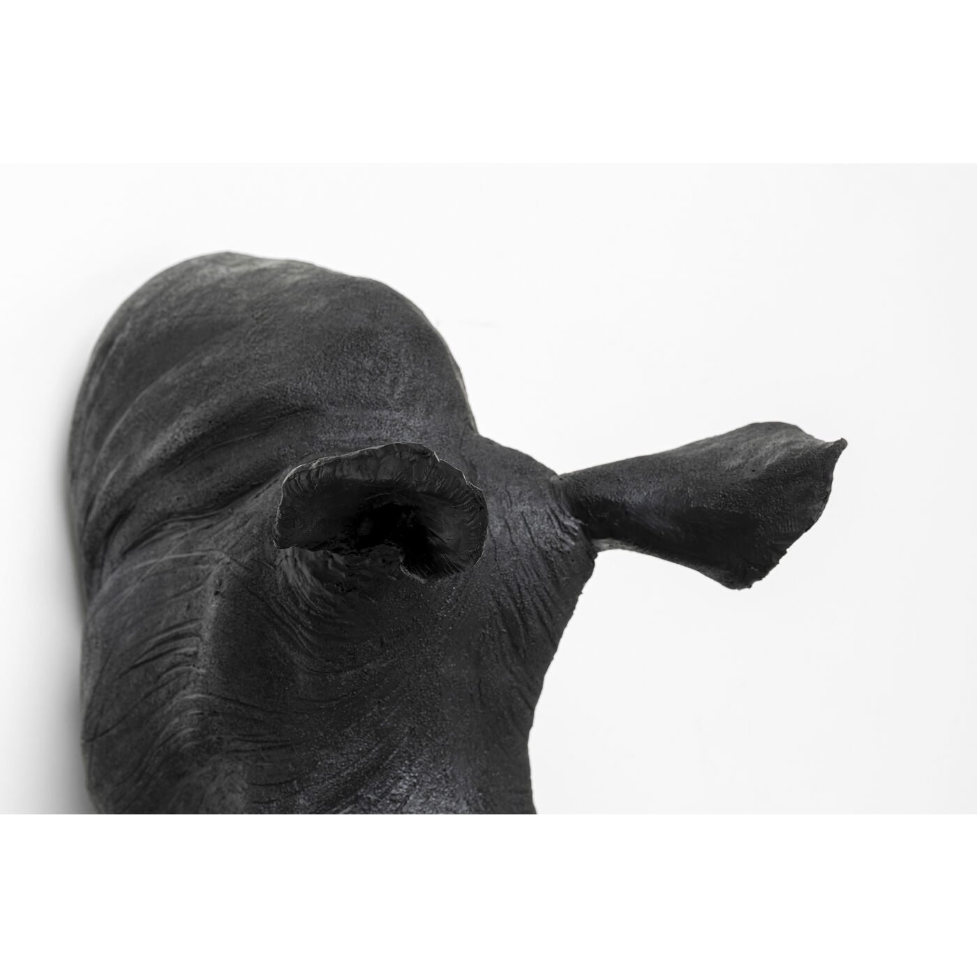 Wall Object Rhino Head Antique Black