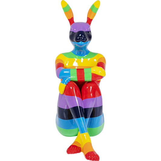 Deco Figurine Sitting Rabbit Rainbow 203 - JULIA VENCE STORE