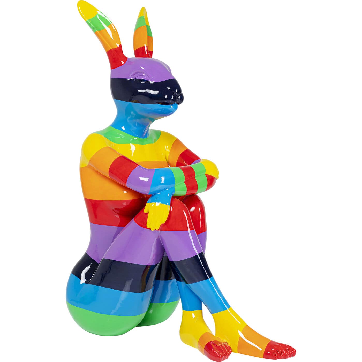 Deco Figurine Sitting Rabbit Rainbow 203 - JULIA VENCE STORE