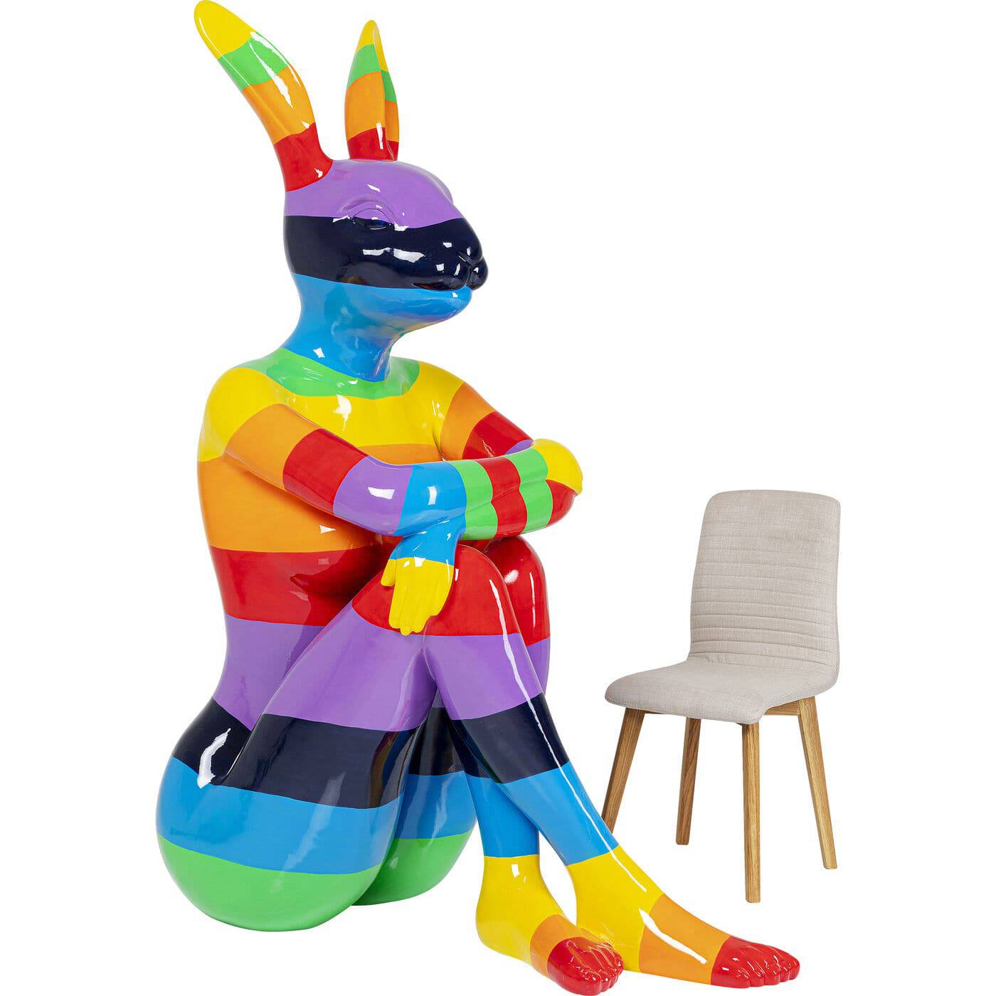 Deco Figurine Sitting Rabbit Rainbow 203 - JULIA VENCE STORE