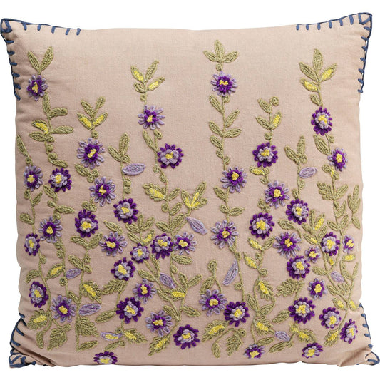 Cushion Embroidery Violet 50x50 - JULIA VENCE STORE