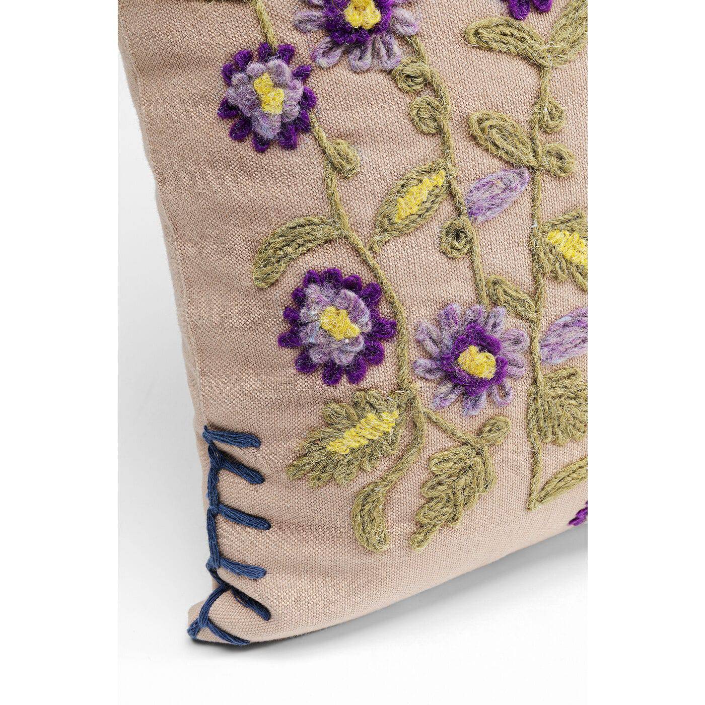 Cushion Embroidery Violet 50x50 - JULIA VENCE STORE