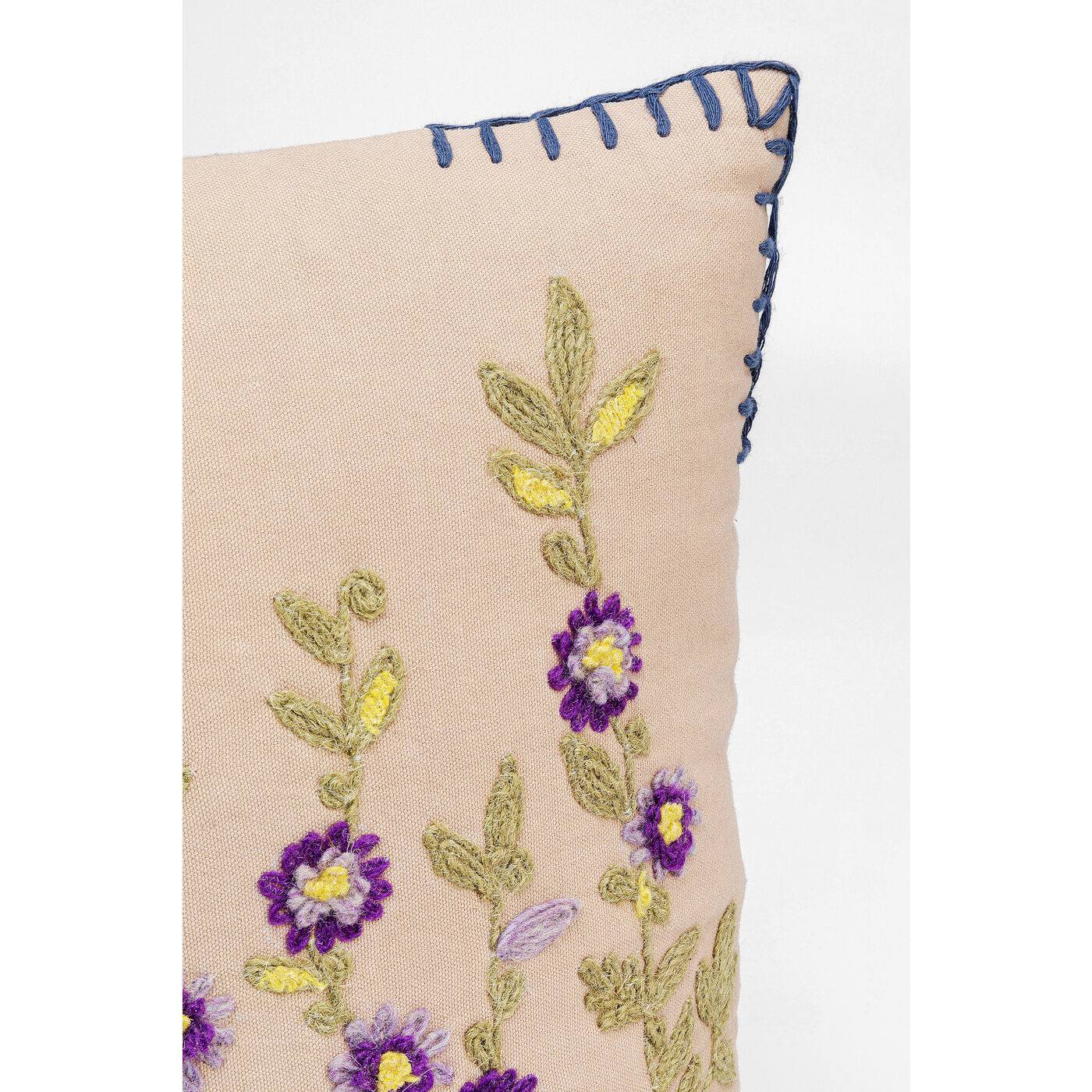 Cushion Embroidery Violet 50x50 - JULIA VENCE STORE