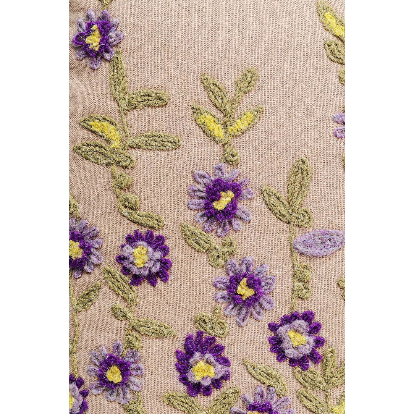 Cushion Embroidery Violet 50x50 - JULIA VENCE STORE