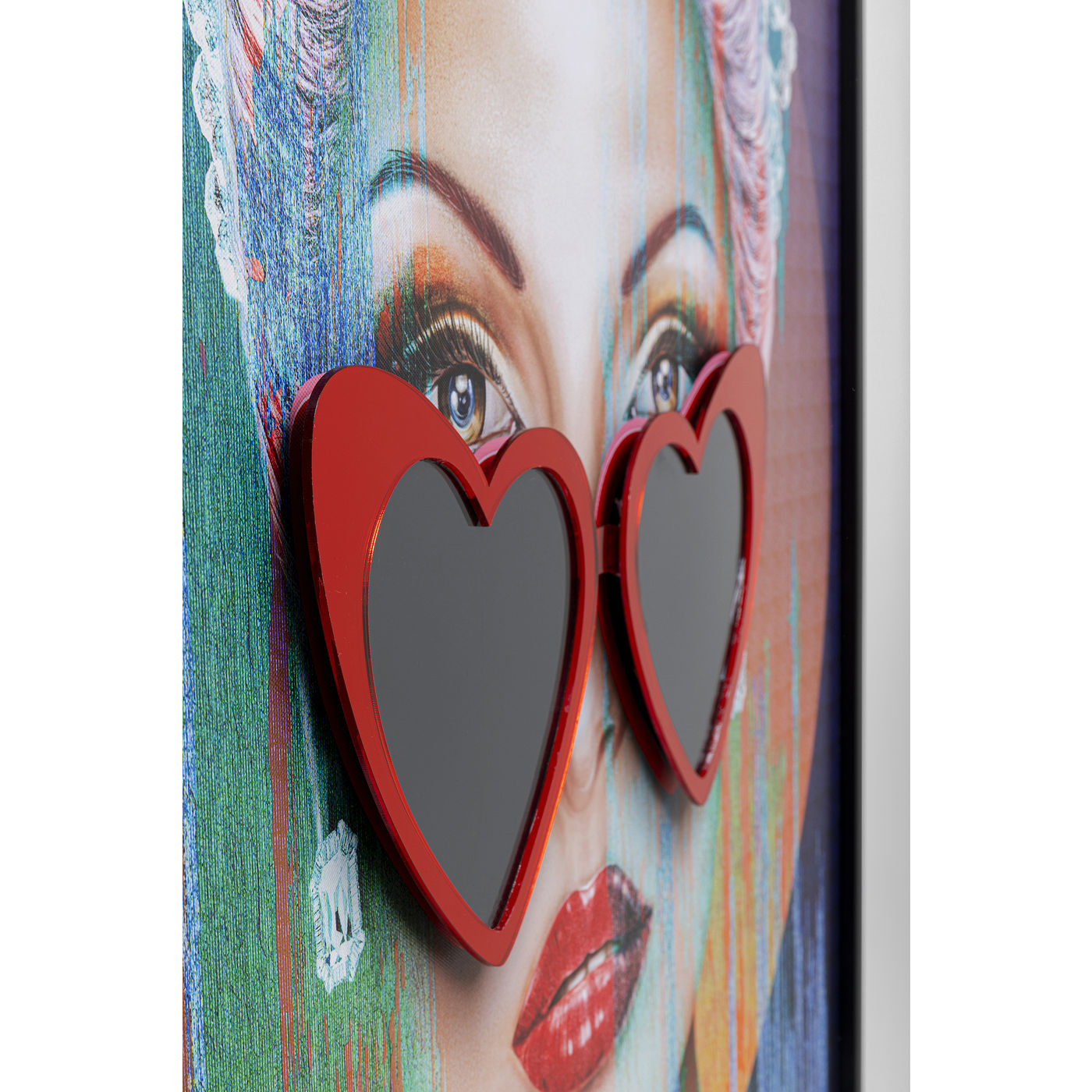 Framed Picture Heart Glasses 80x100