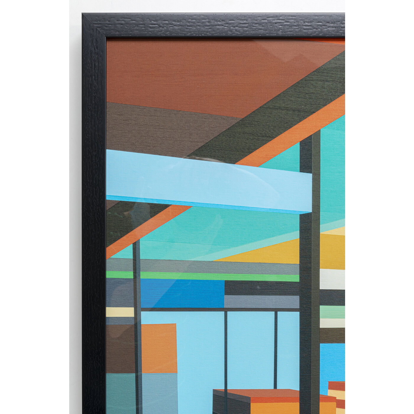 Framed Picture Modern Architecture 100x80cm