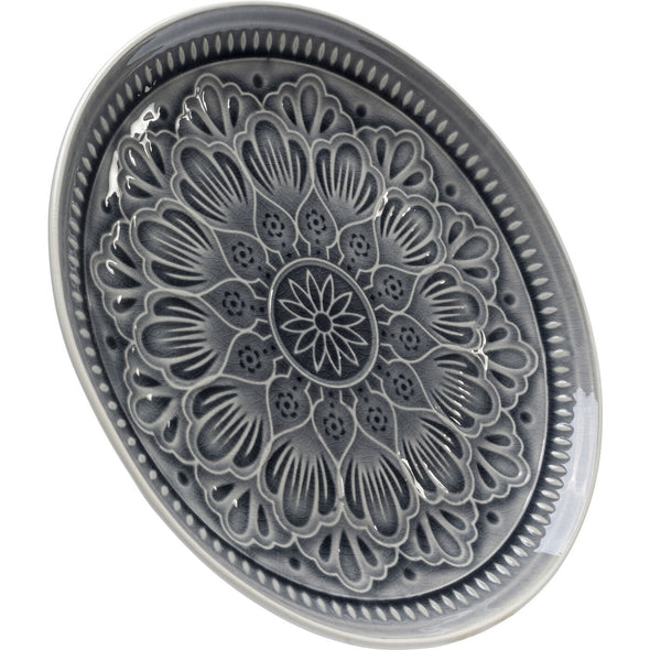 Plate Sicilia Mandala Grey Ø27cm