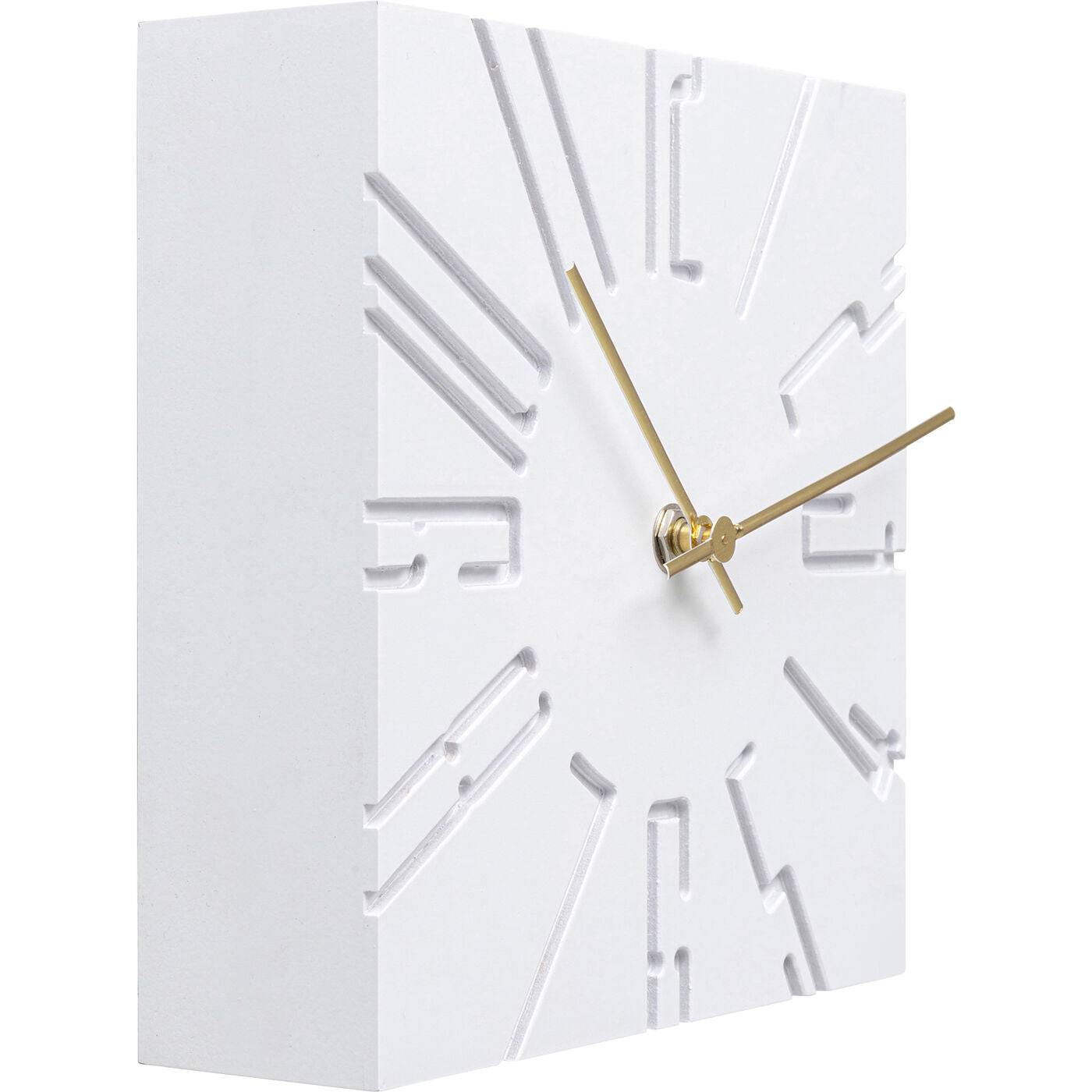 table clock cubito white