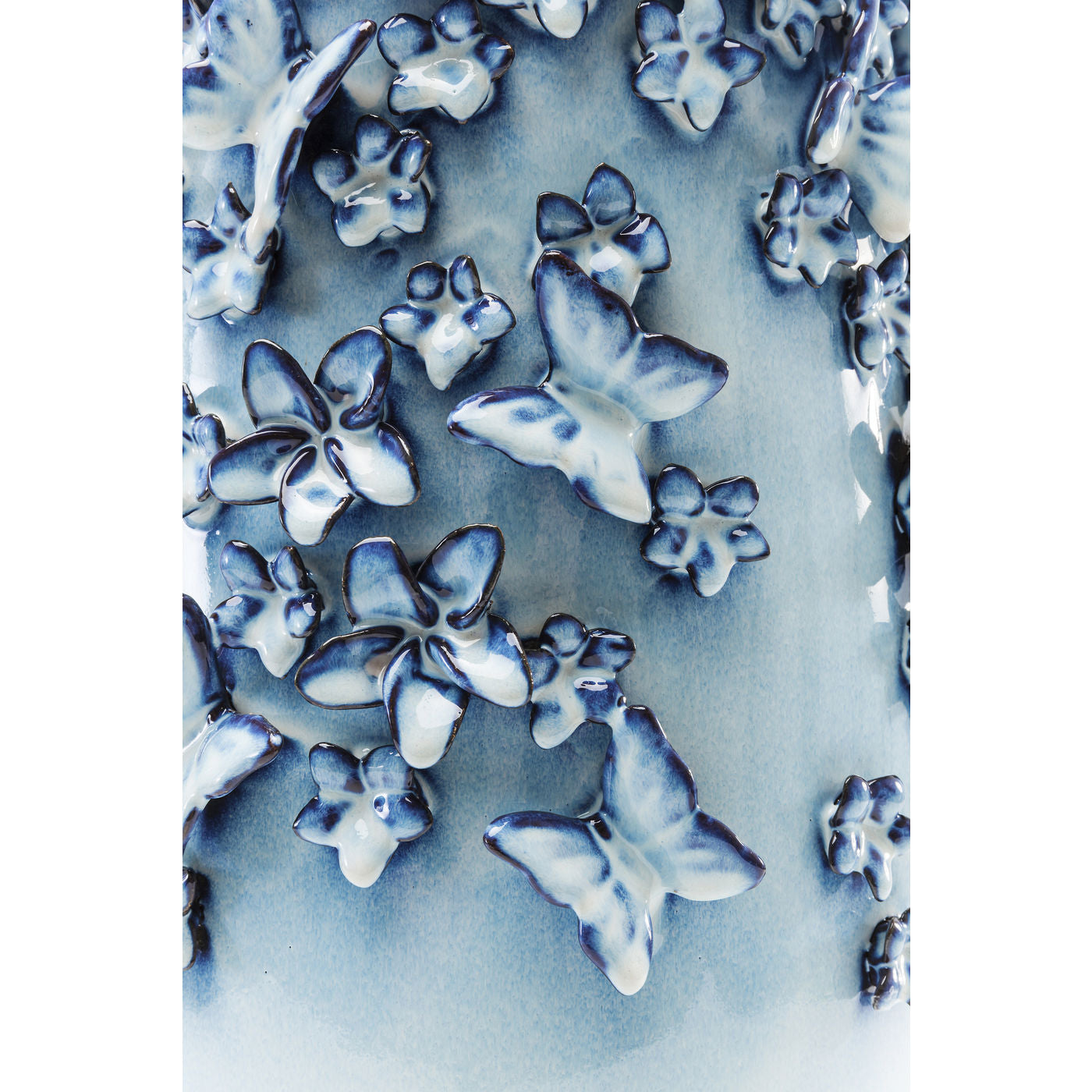 Vase Butterflies Lightblue 50cm