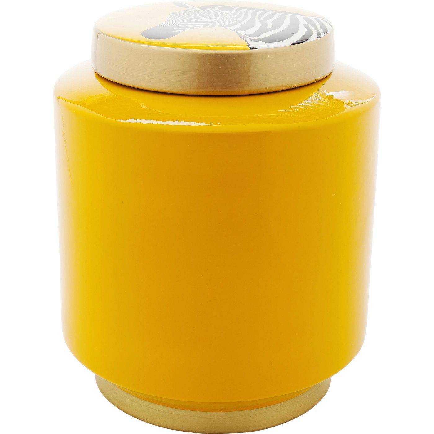 Deco Jar Zebra Yellow 25cm - JULIA VENCE STORE