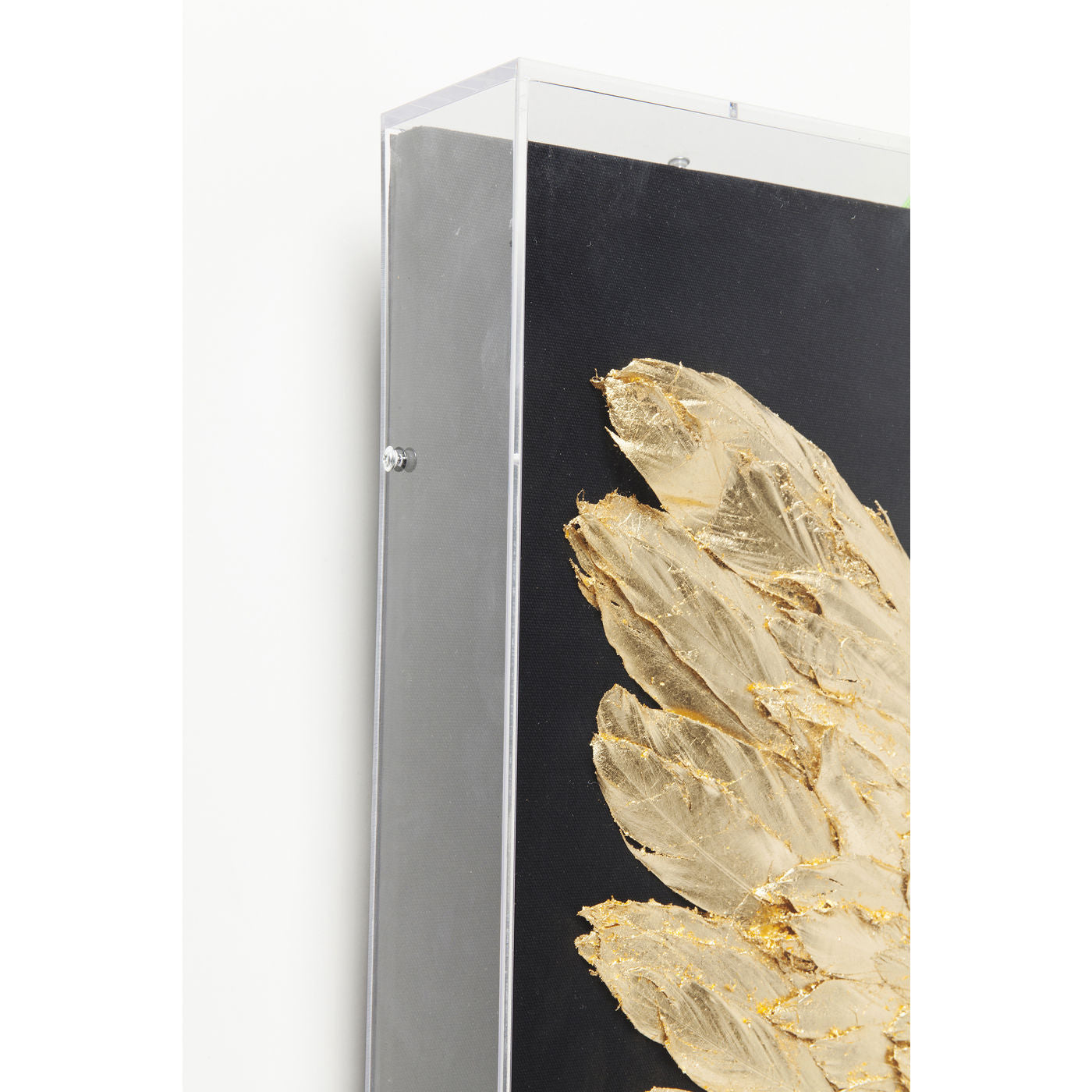 Wall Decoration Wings Gold Black 120x120cm