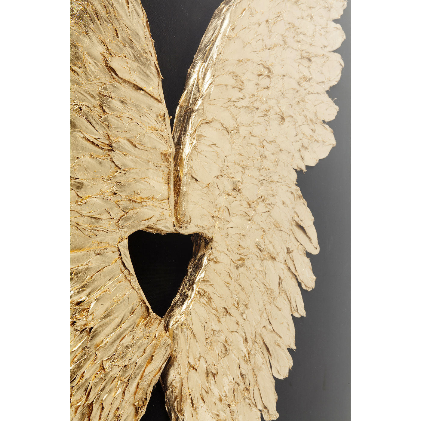 Wall Decoration Wings Gold Black 120x120cm