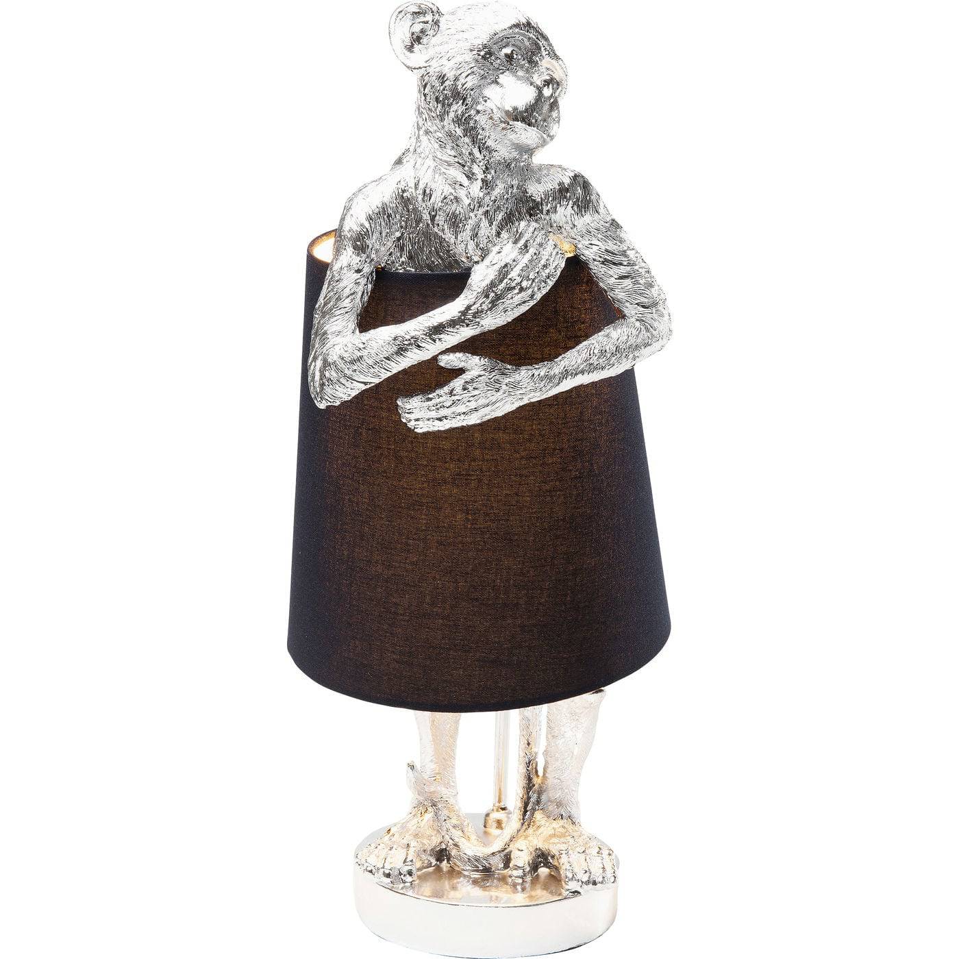 table-lamp-animal-monkey-silver-black - JULIA VENCE STORE