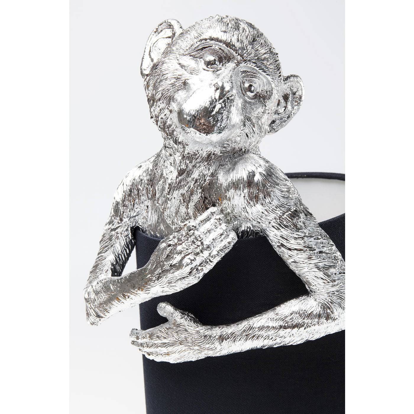 table-lamp-animal-monkey-silver-black - JULIA VENCE STORE