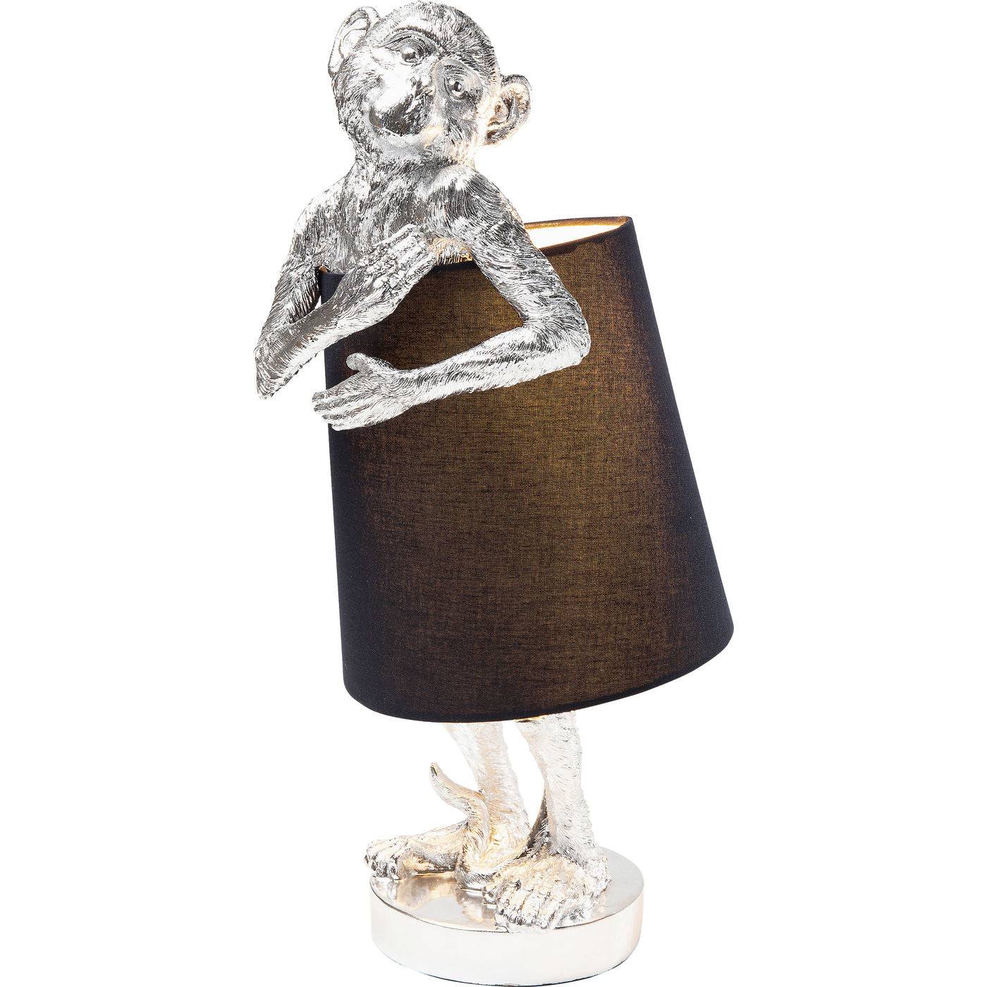 table-lamp-animal-monkey-silver-black - JULIA VENCE STORE