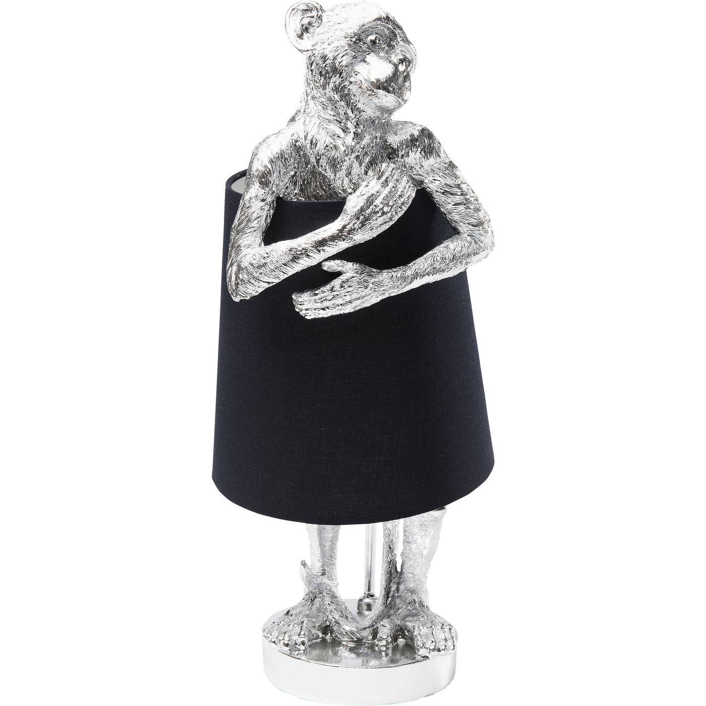 table-lamp-animal-monkey-silver-black - JULIA VENCE STORE