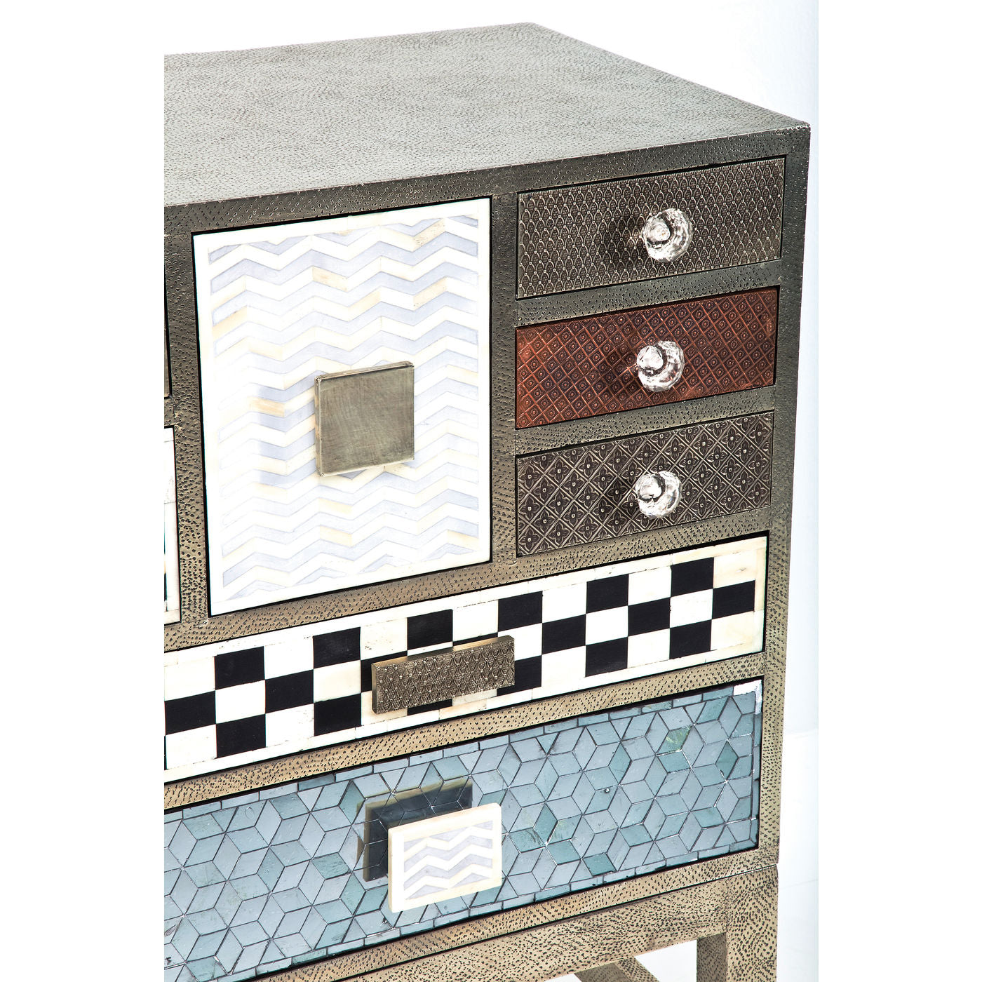 High Dresser Chalet Silver 13 Drawers