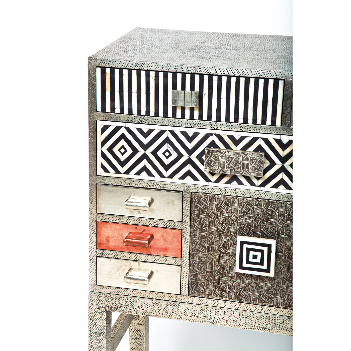 High Dresser Chalet Silver 13 Drawers