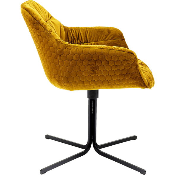 Swivel Armchair Colmar Yellow