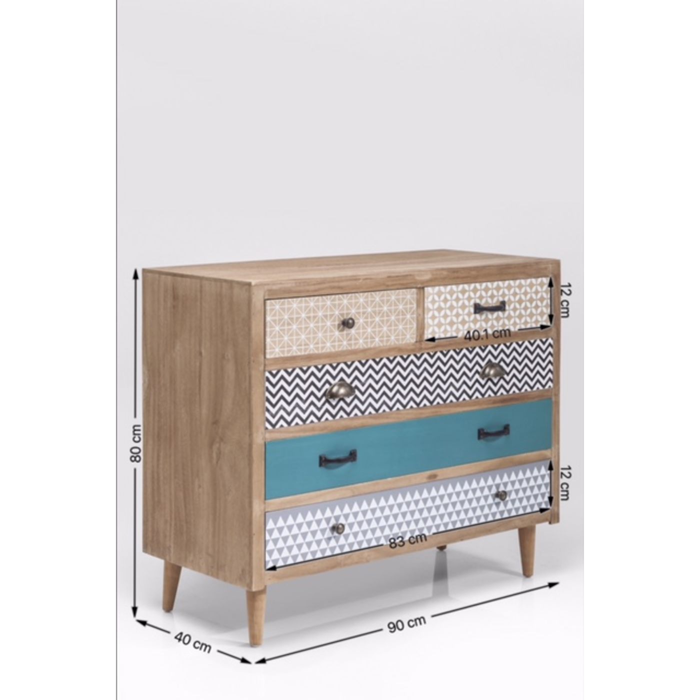 Dresser Capri 5Drw 90cm