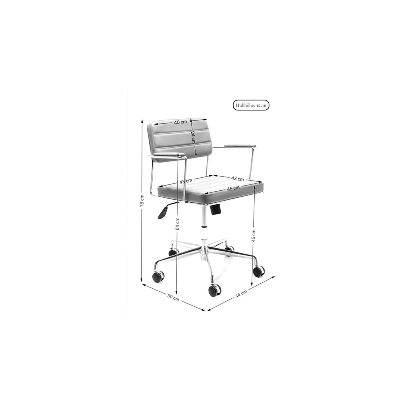 Office Chair Dottore Grey