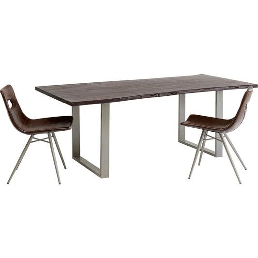 table harmony dark silver 160x80