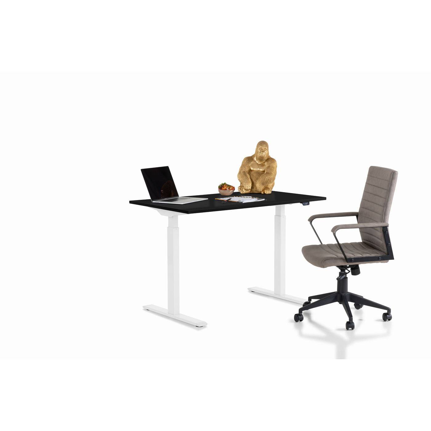 Desk Office Smart White Black 120x70