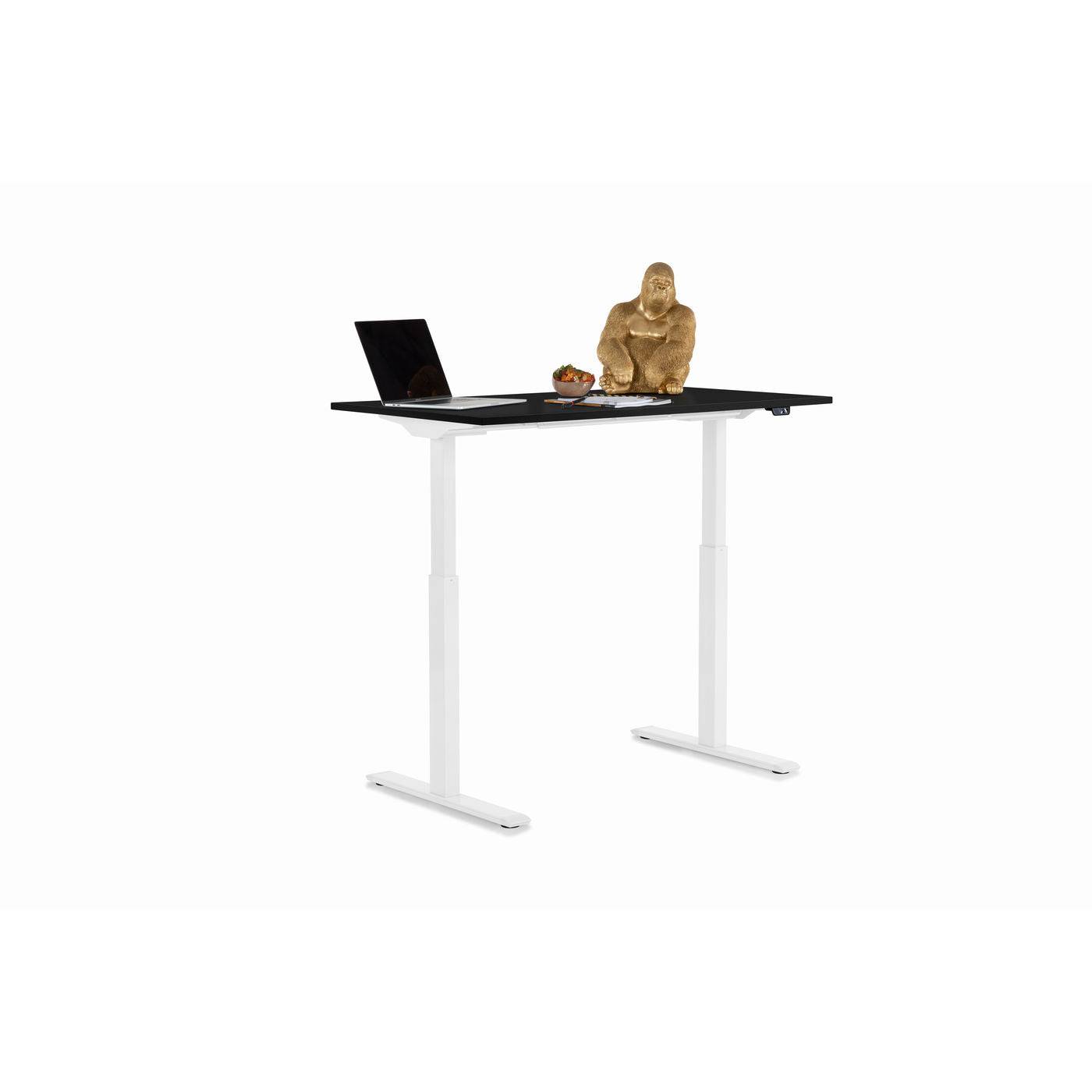 Desk Office Smart White Black 120x70