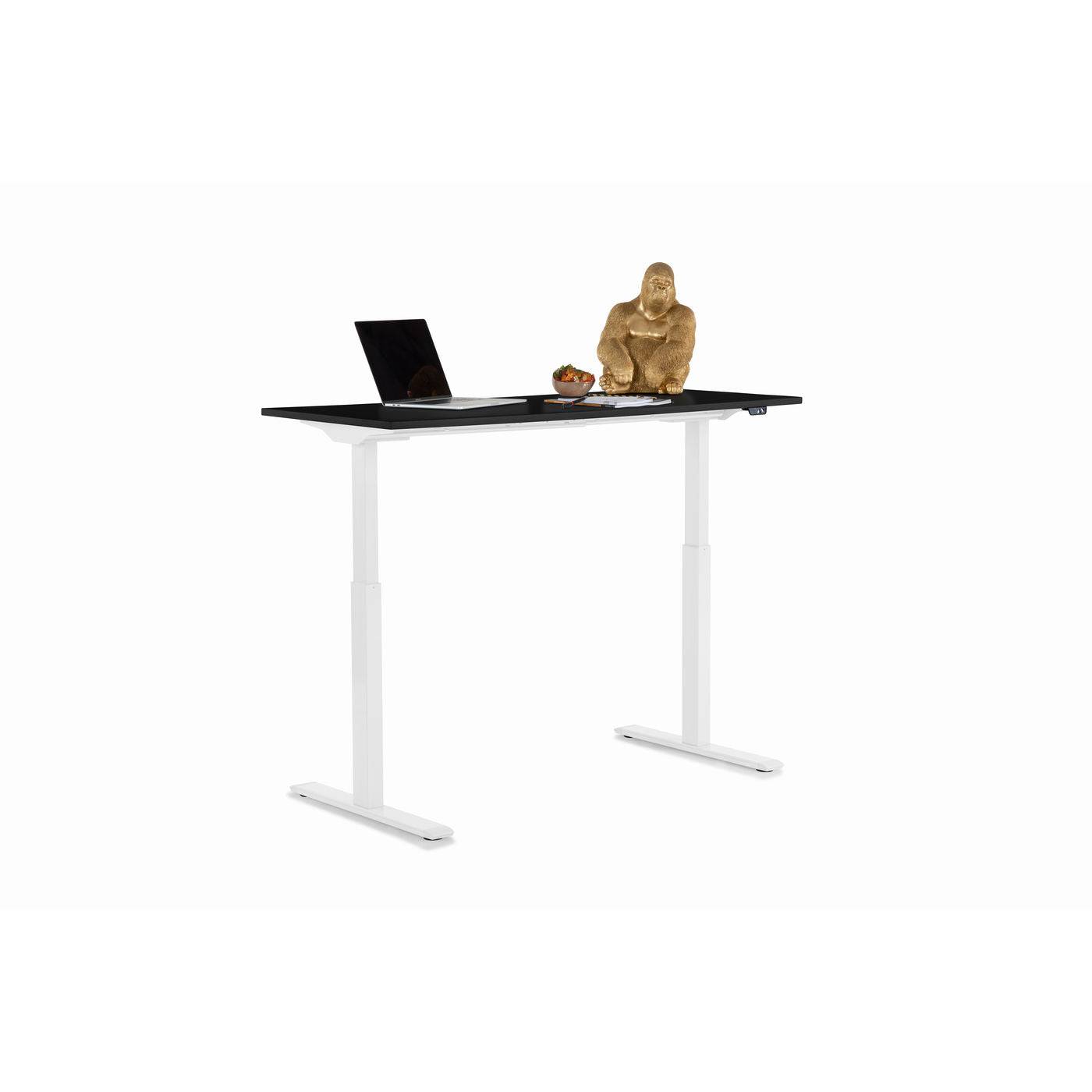 Desk Office Smart White Black 140x70