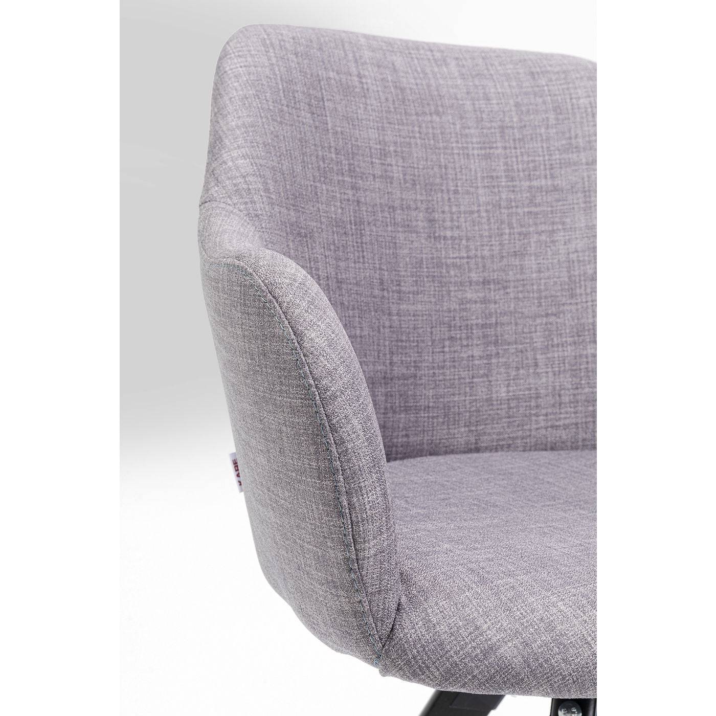 swivel armchair lady loco grey - JULIA VENCE STORE