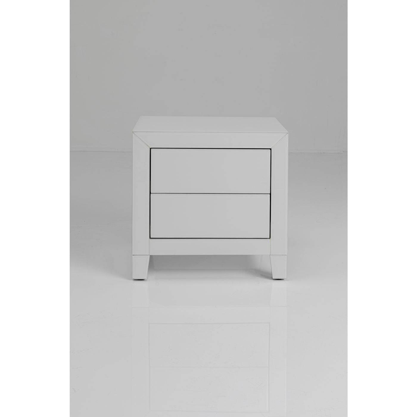 Dresser Small Luxury Push 2 Drawers White - JULIA VENCE STORE