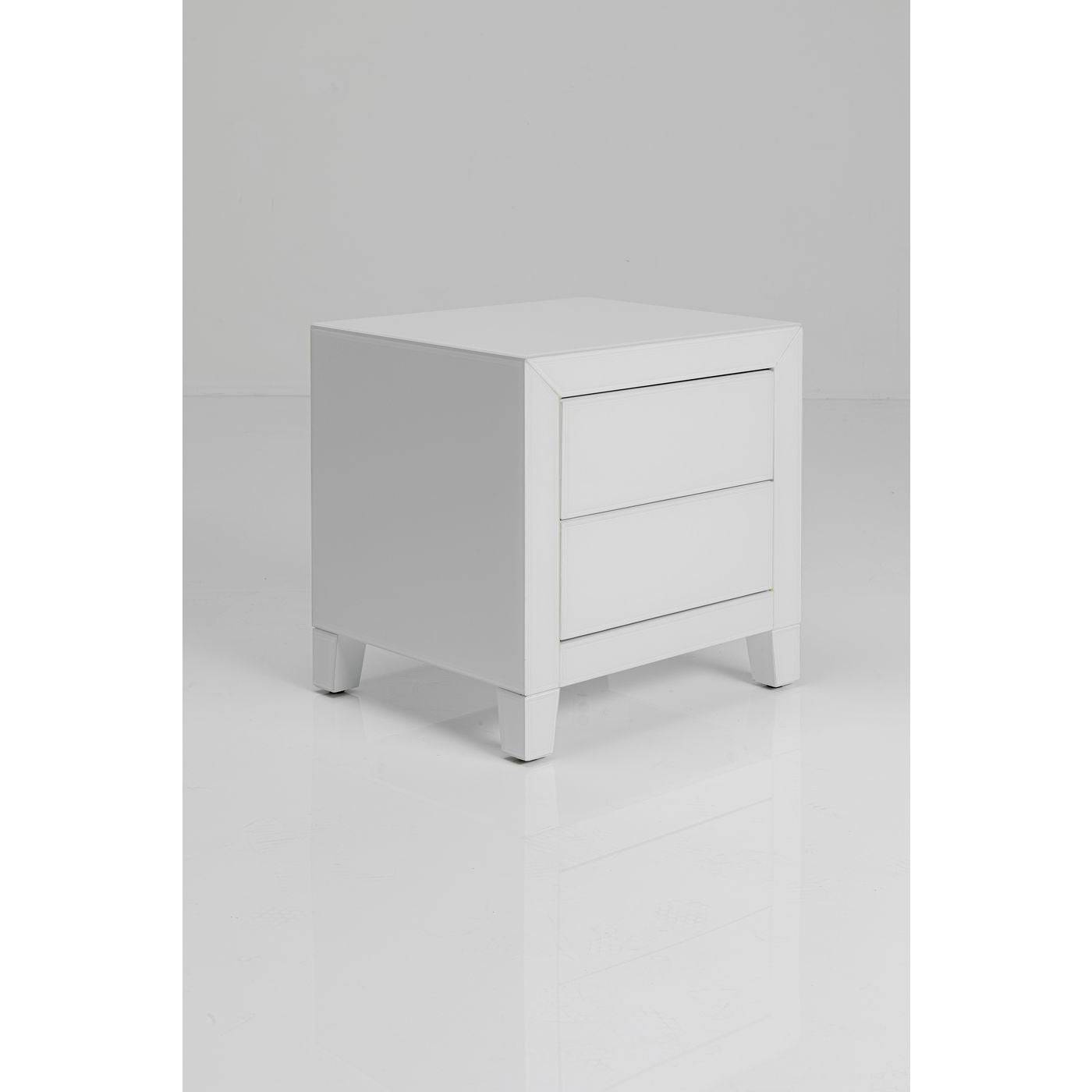 Dresser Small Luxury Push 2 Drawers White - JULIA VENCE STORE