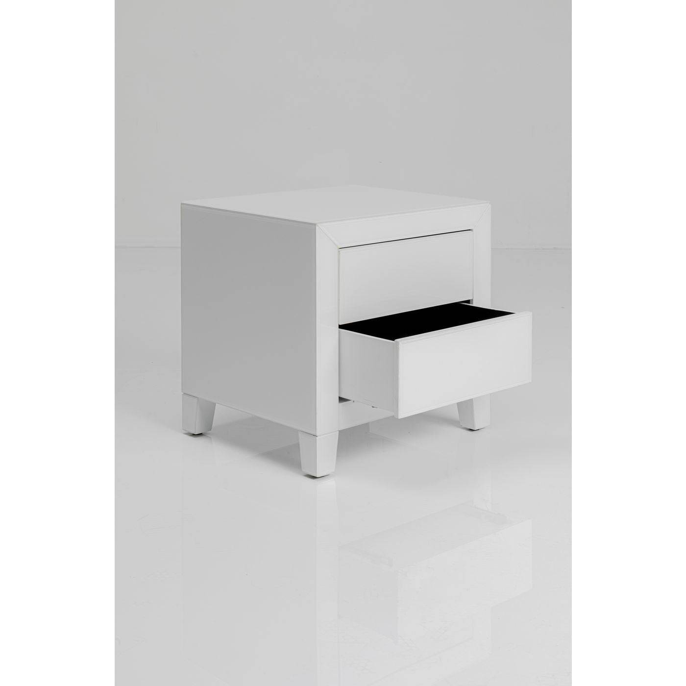 Dresser Small Luxury Push 2 Drawers White - JULIA VENCE STORE