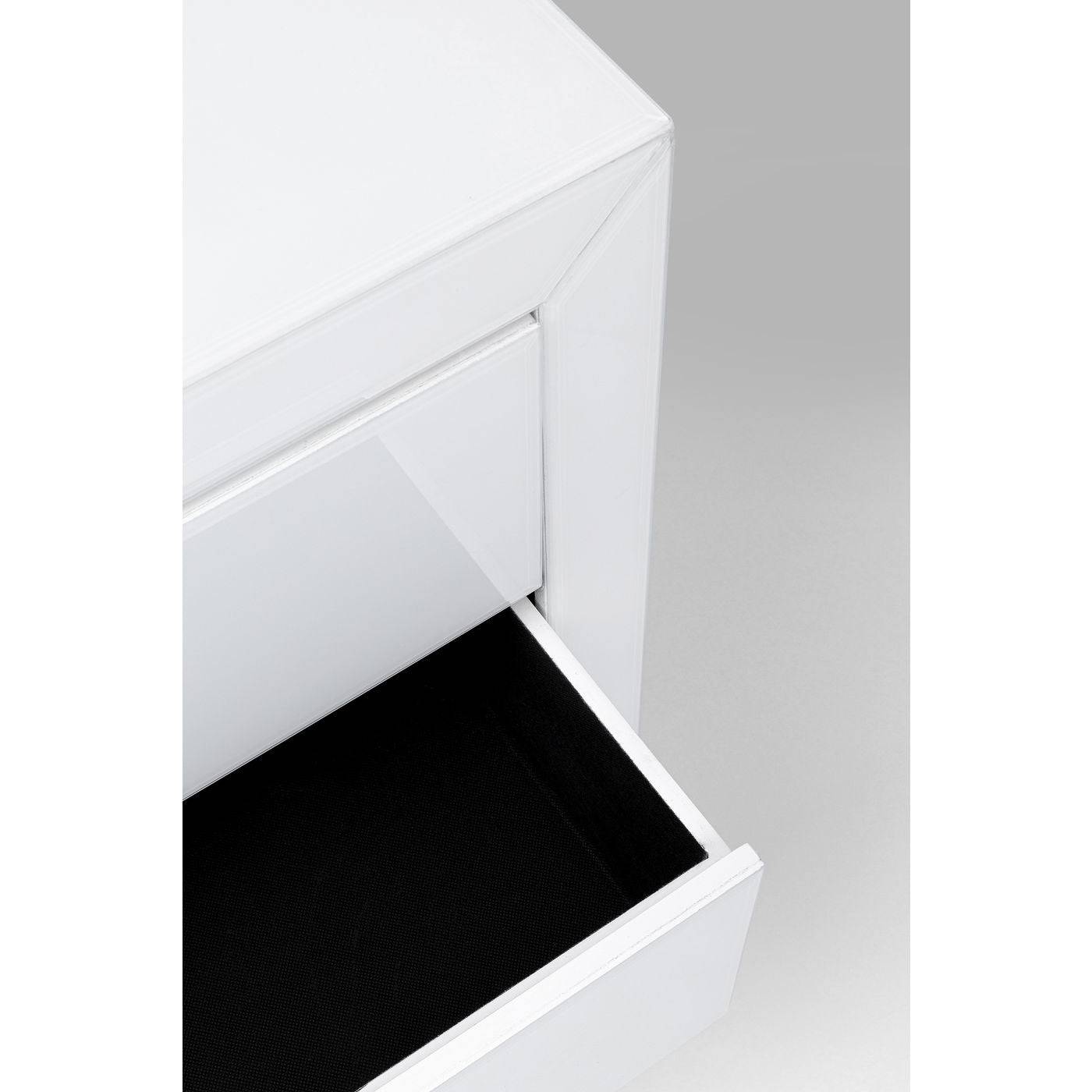 Dresser Luxury Push 3 Drawers White - JULIA VENCE STORE