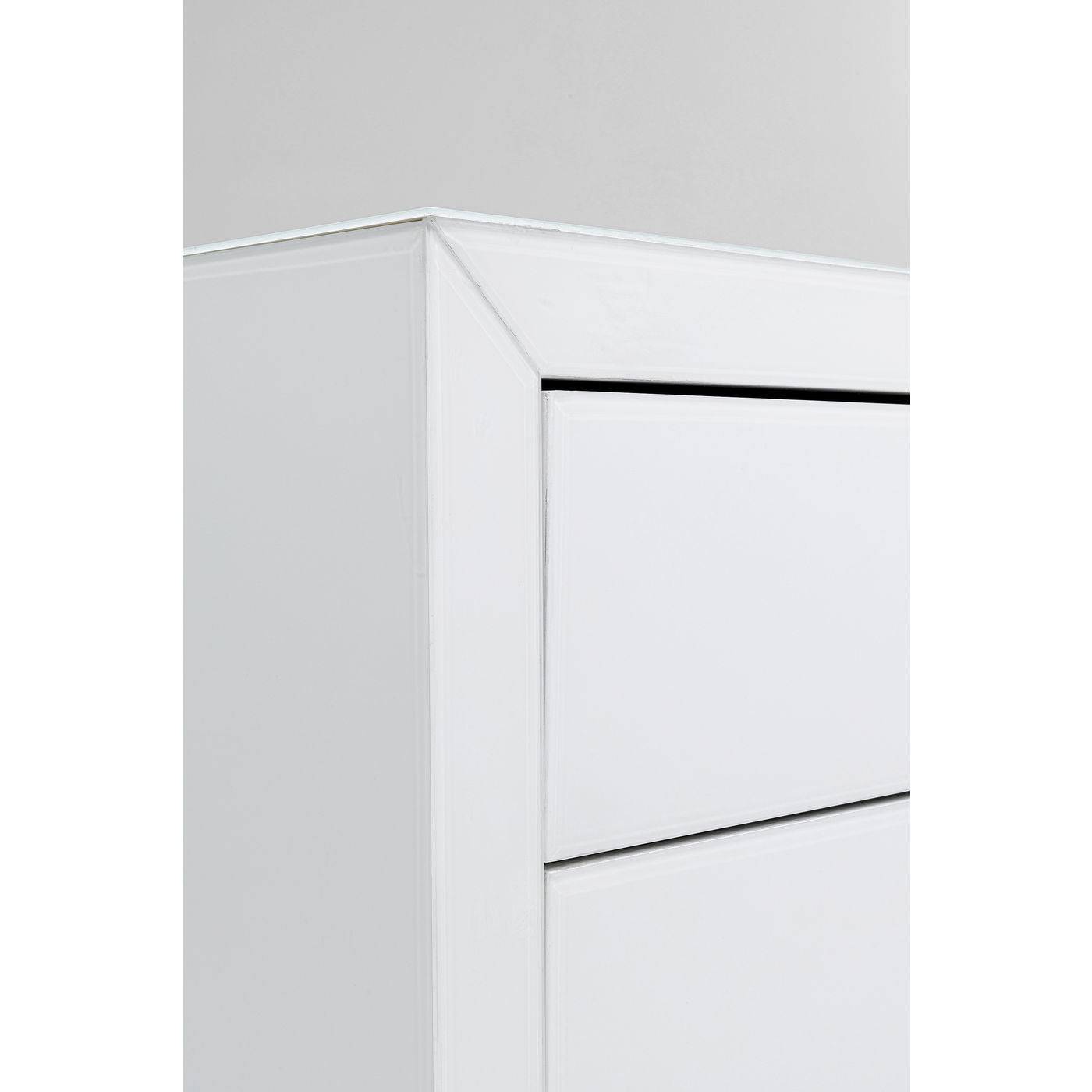 Dresser Luxury Push 3 Drawers White - JULIA VENCE STORE