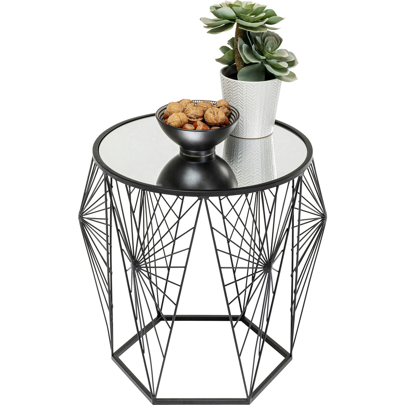 side table cobweb black 2 set