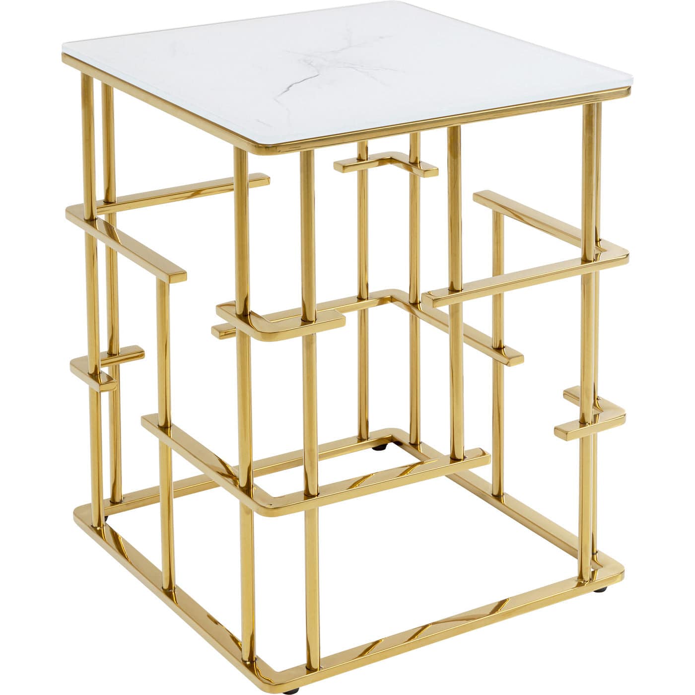 side table rome gold 40x40cm - JULIA VENCE STORE