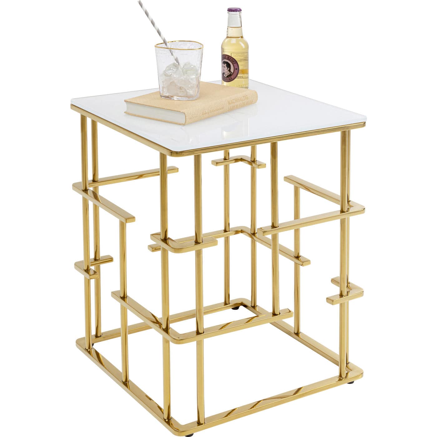 side table rome gold 40x40cm - JULIA VENCE STORE