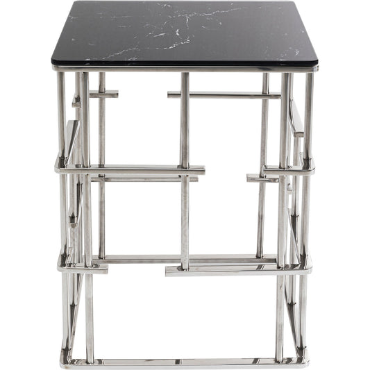 side table rome silver 40x40cm