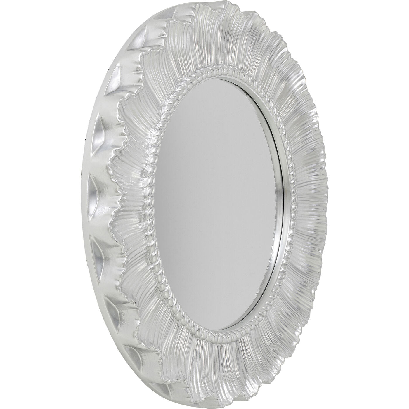 wall mirror sun ray silver o84cm