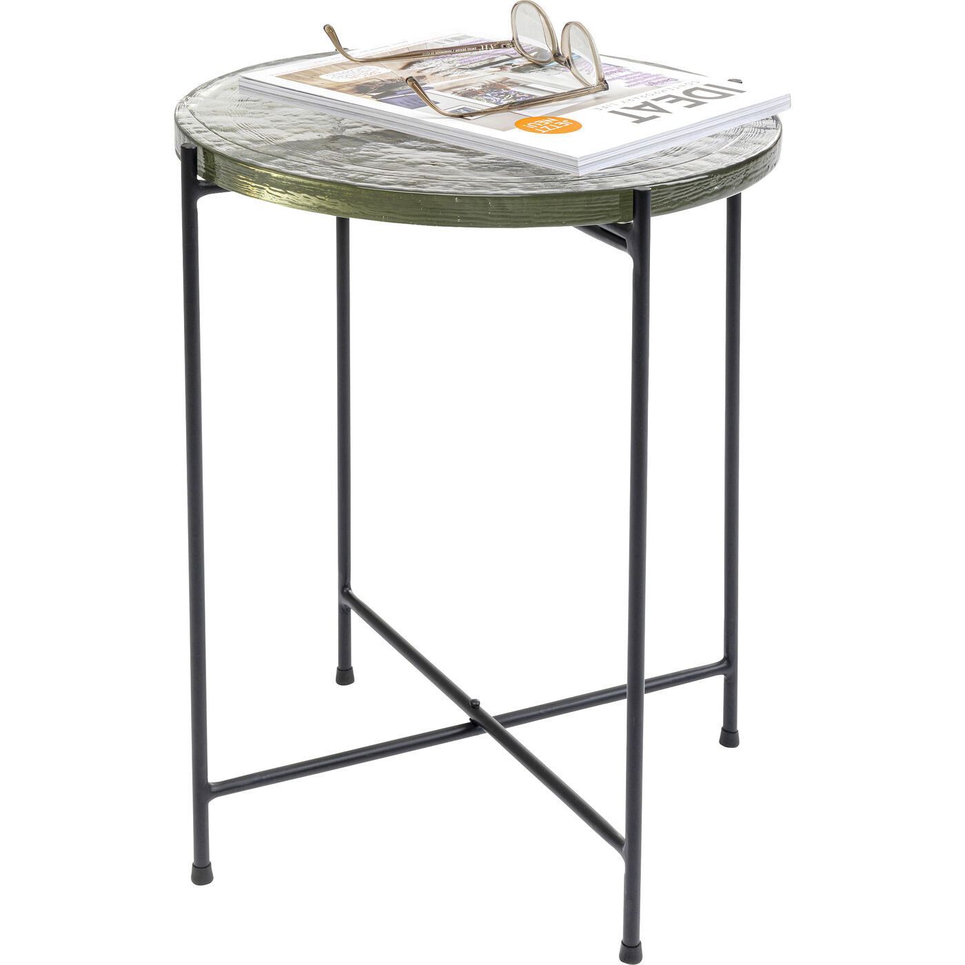 side table ice black o40cm