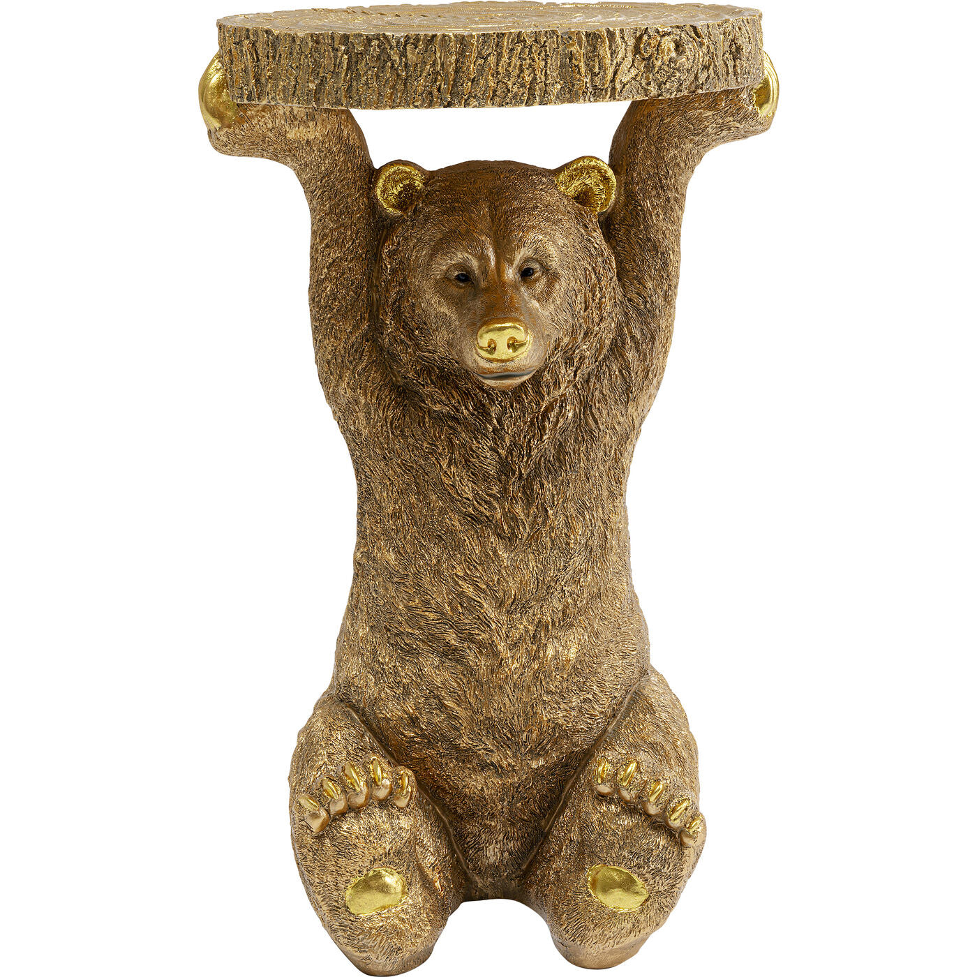 side table animal bear gold 35x34cm