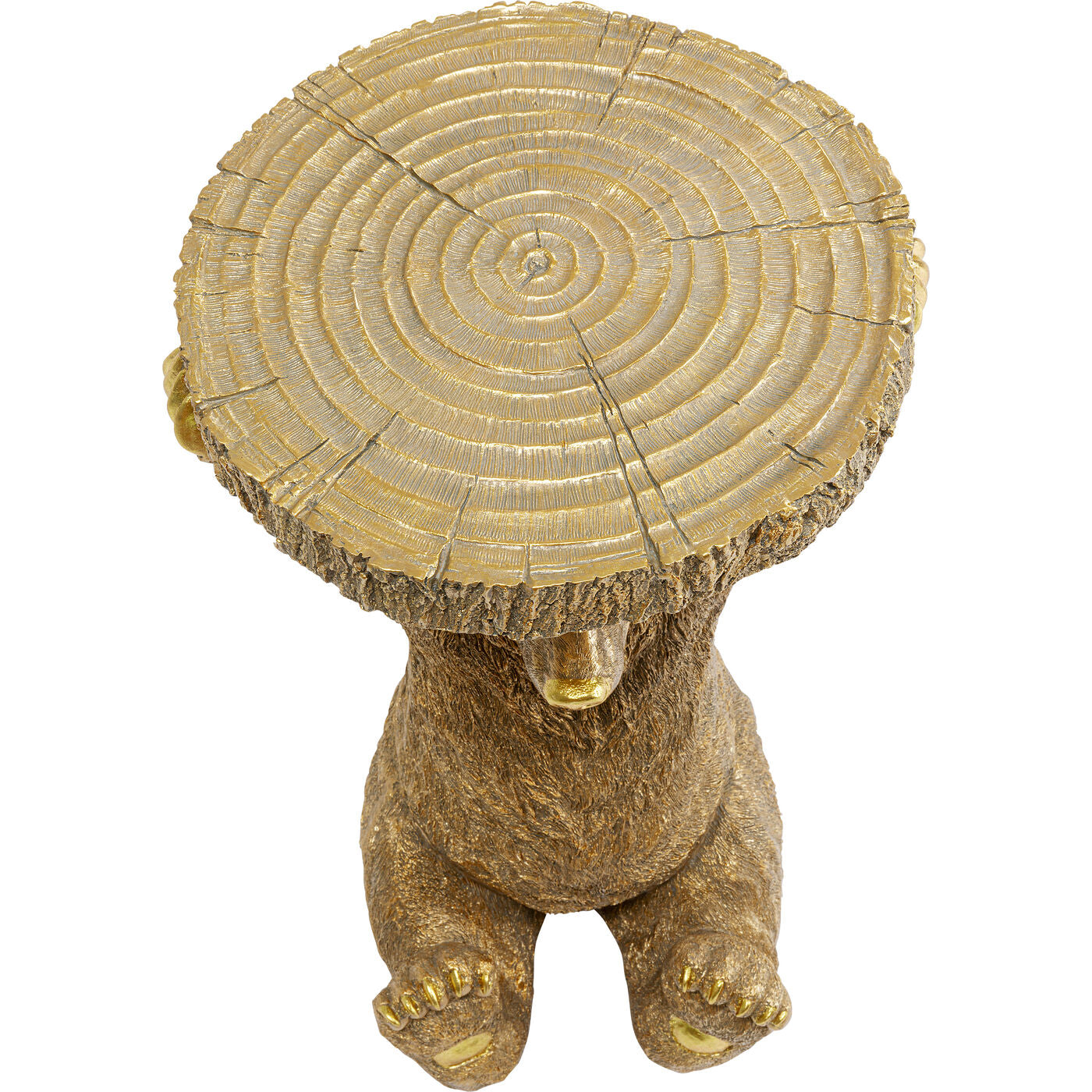 side table animal bear gold 35x34cm