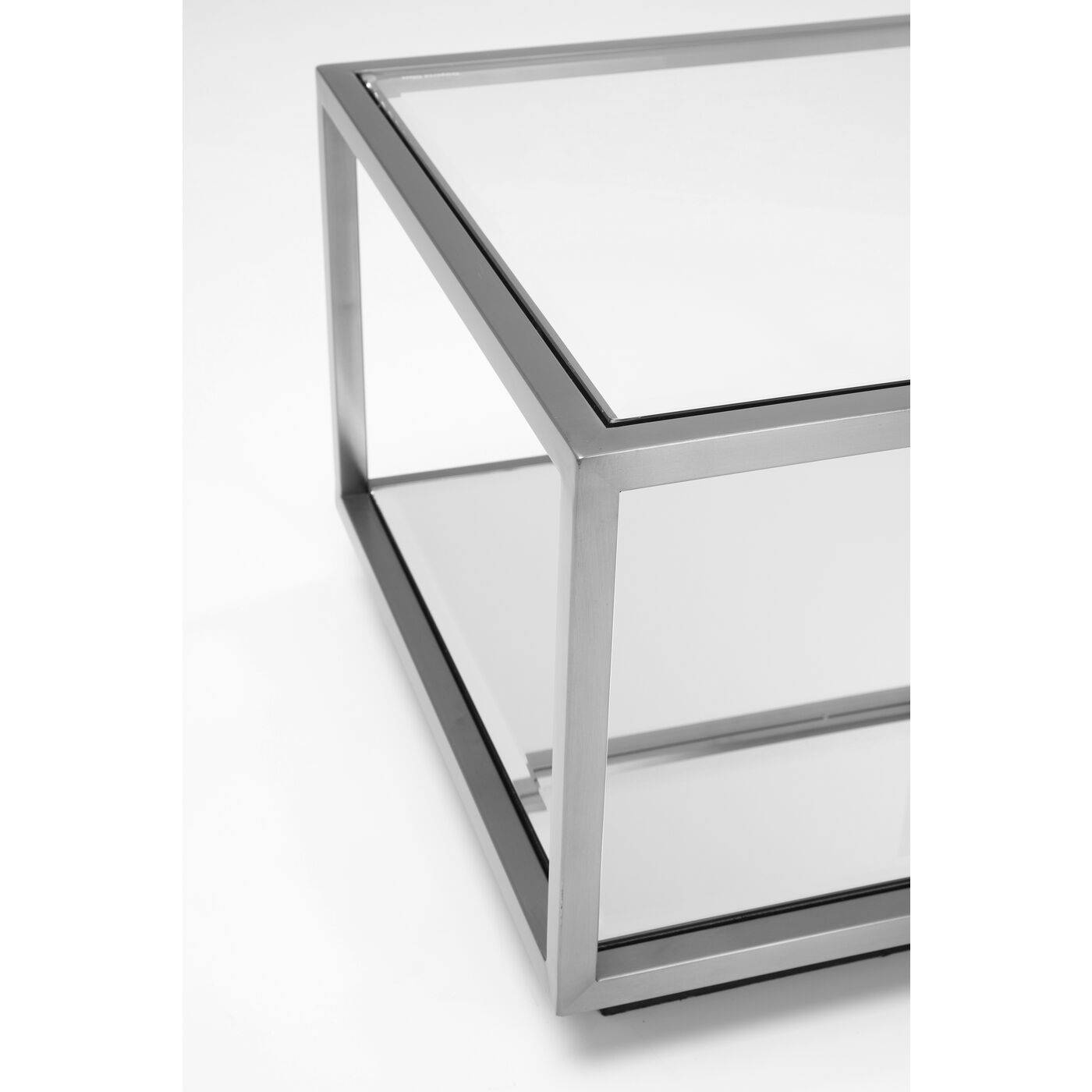 side table luigi small silver 50x50cm - JULIA VENCE STORE